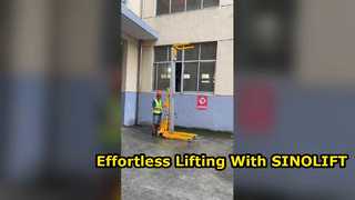 Voir la démonstration de l'élévateur semi-électrique en aluminium SINOLIFT ELGA-DC