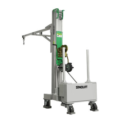 Grue à treuil manuel à contrepoids équilibré BS01 150 kg, grue au sol mobile avec contrepoids et crochet pivotant, pour la construction d'ateliers d'entrepôt